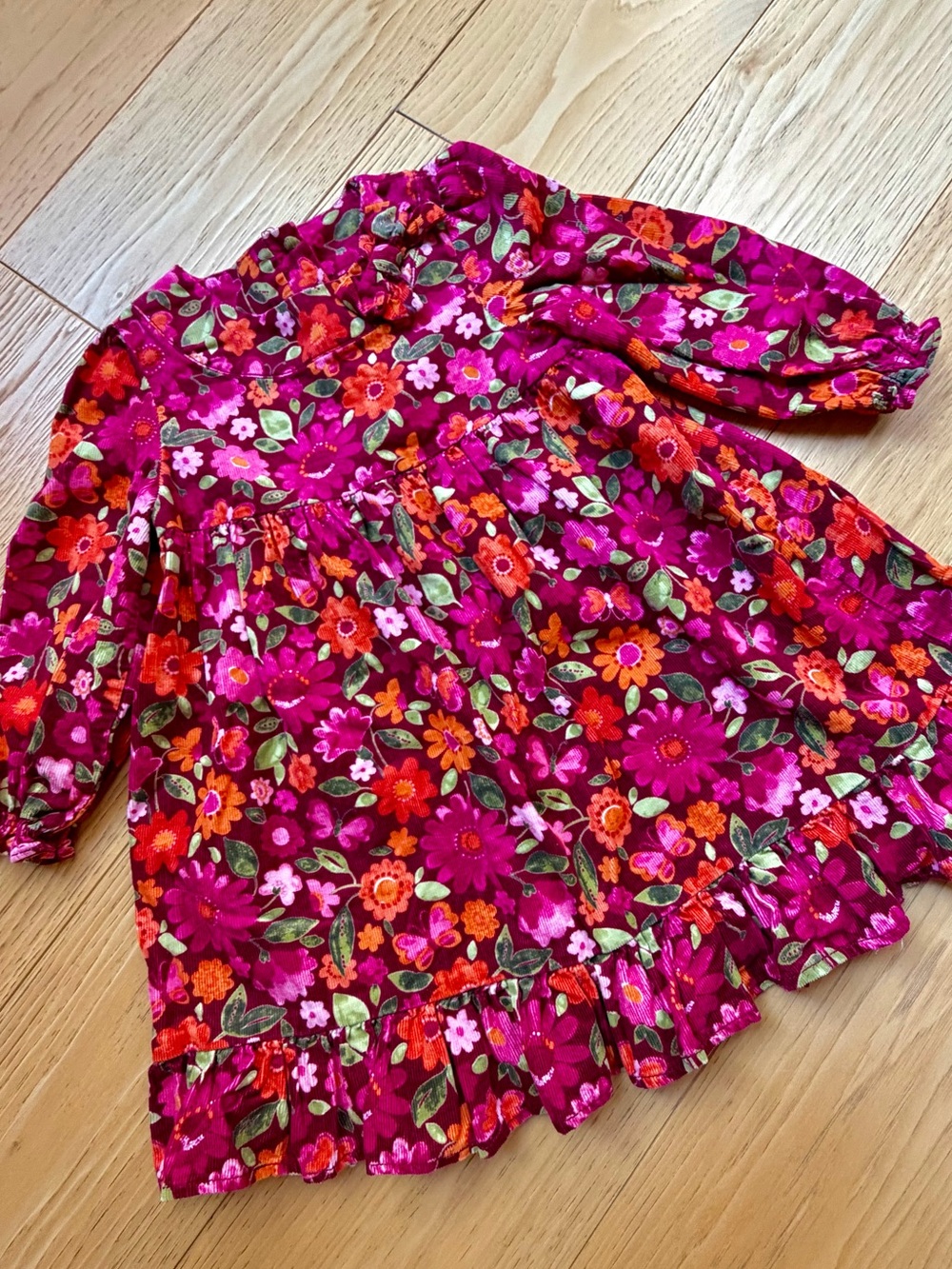 GYMBOREE Butterfly Girl EUC Corduroy Dress - 2T